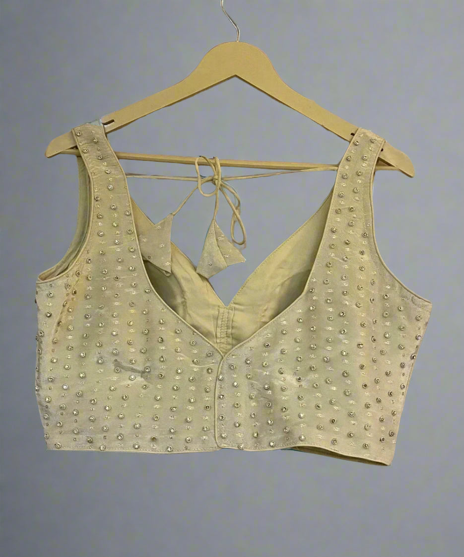 Beige Colored Embellished Blouse