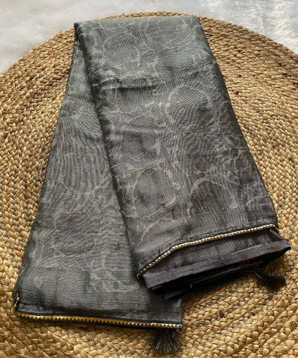 Gracious Grey Floral Saree