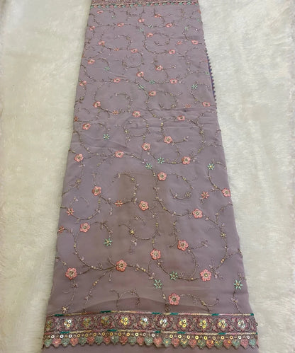 Premium Occasion Saree with Floral Embroidery | Wedding & Sangeet Wear
