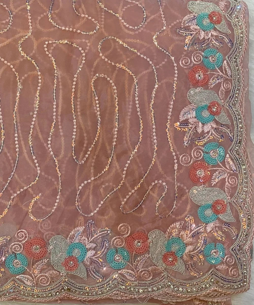 Pastel Green Floral Saree