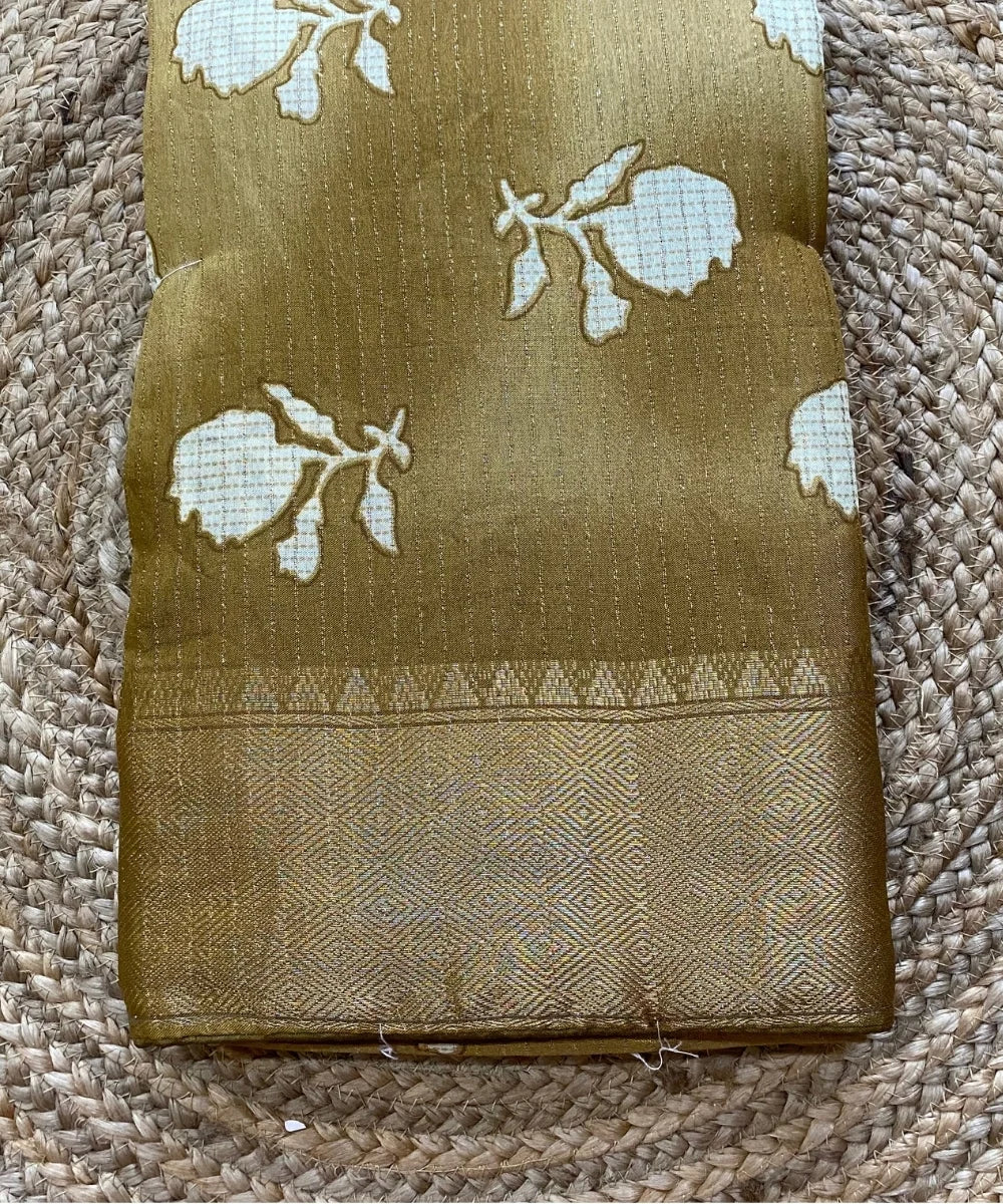 Golden Colored Party Wear Saree