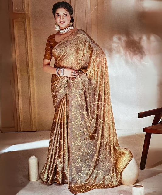 Golden Colour Saree for Women