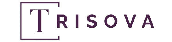 Trisova logo in purple on a white background