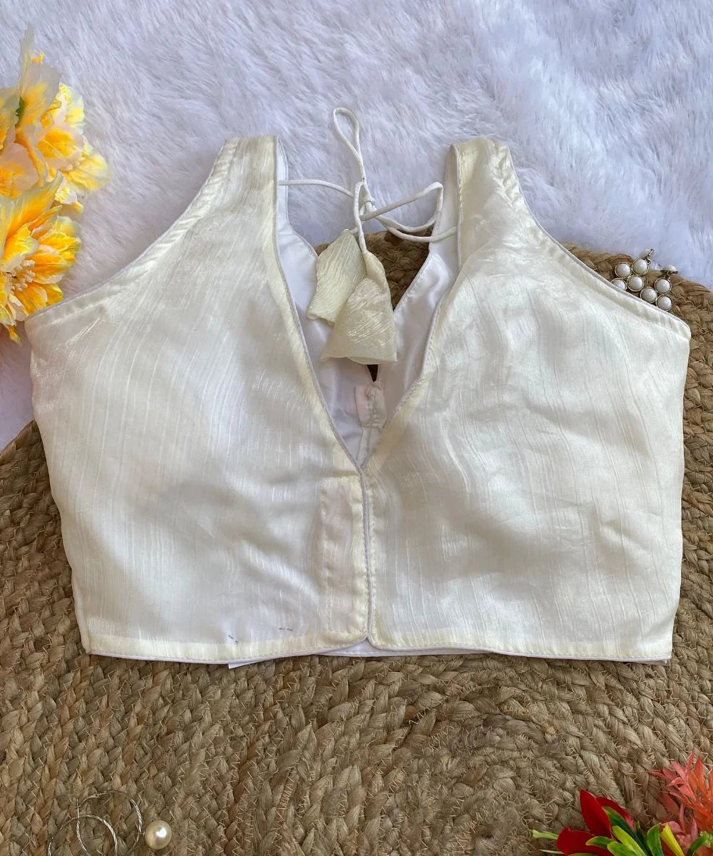 Snowy White Sleeveless Blouse
