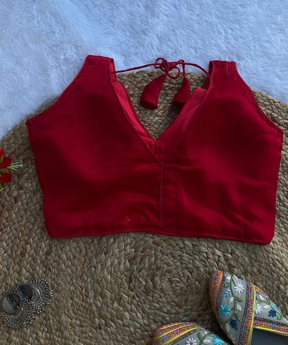 Maroon Colored Sleeveless Blouse