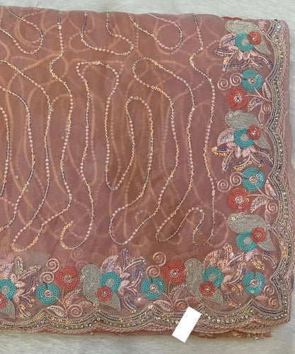 Pastel Green Floral Saree