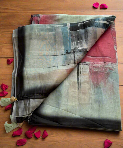 New Abstract Print Saree