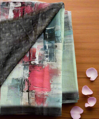 New Abstract Print Saree