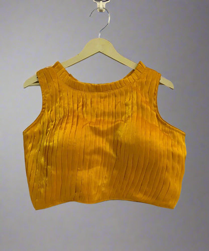 Yellow Colored Self-Designed Blouse