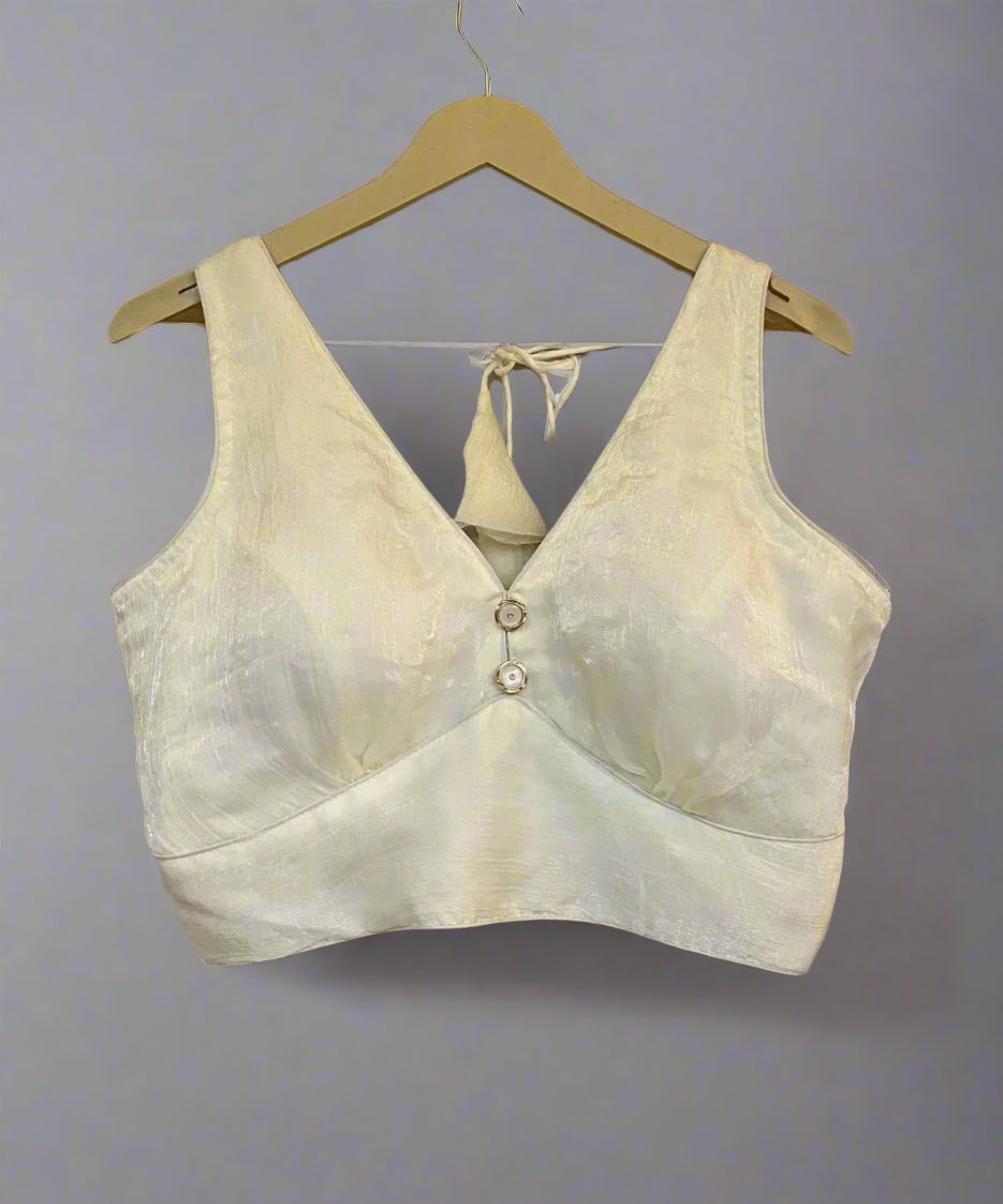 Snowy White Sleeveless Blouse