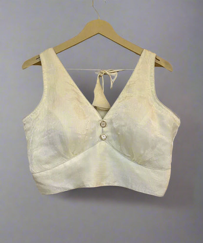 Snowy White Sleeveless Blouse
