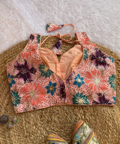 Pink Colored Floral Printed Blouse