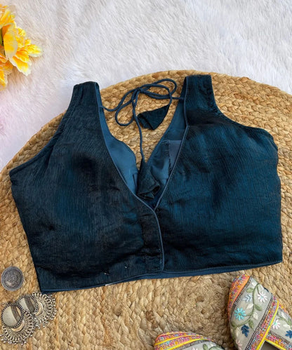 Turquoise Colored Sleeveless Blouse