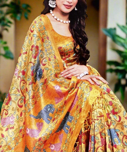 Printed Modal Silk Saree - Sophisticated Look for Everyday Office Wear