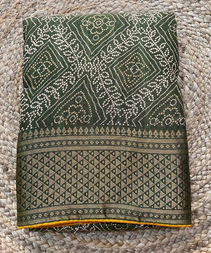 Green Bandhani Saree with Blouse
