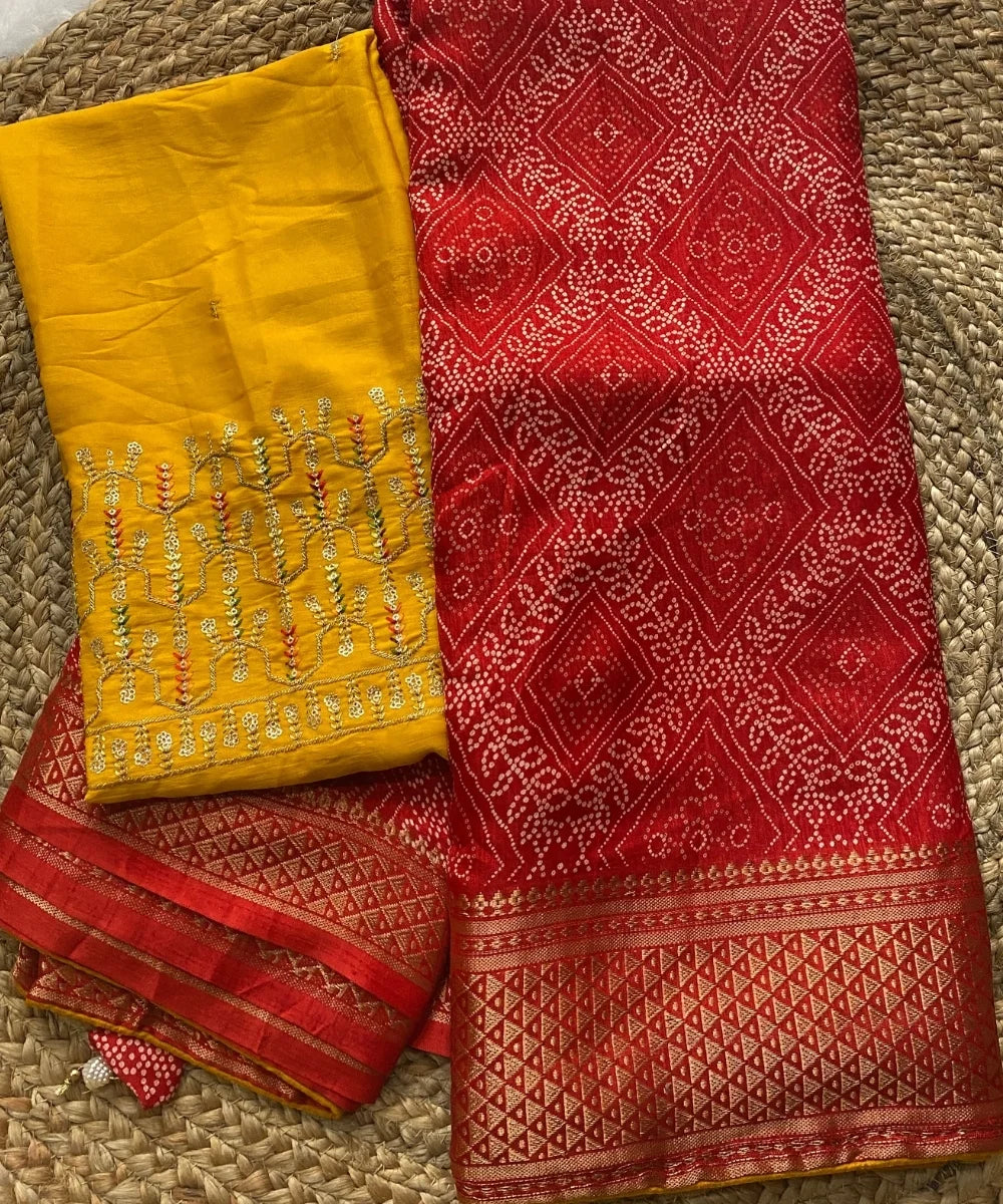 Karwa Chauth Bandhani Saree