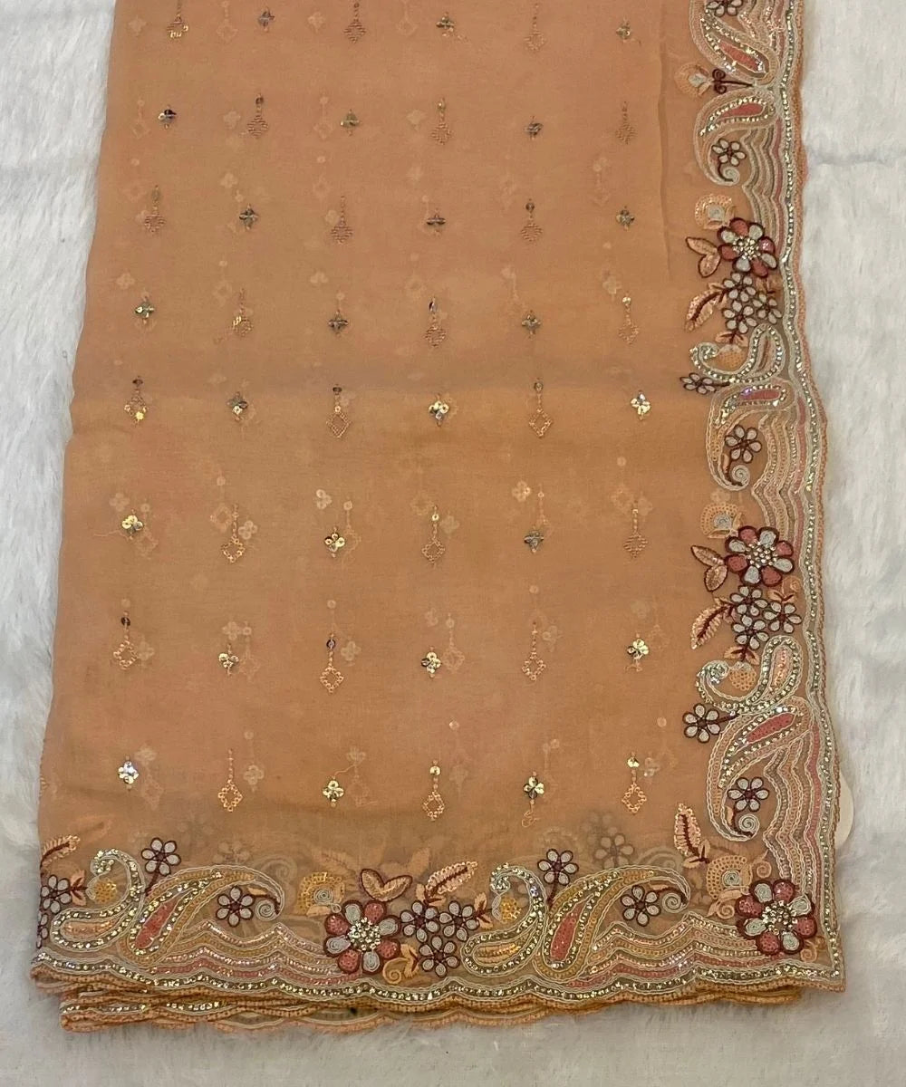 Paisley Embroidered Saree