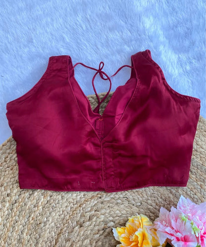 Red Colored Sleeveless Blouse