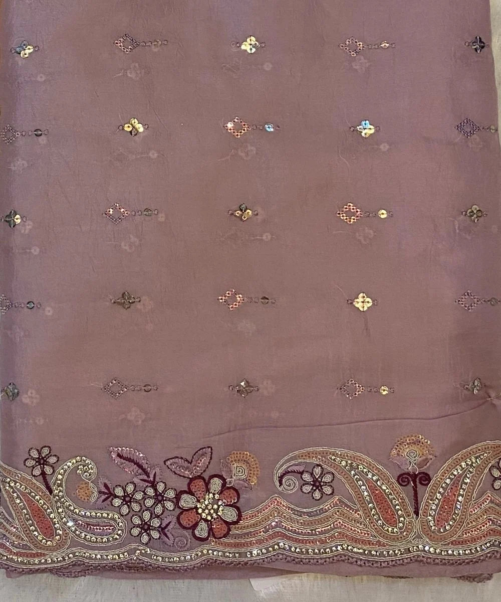 Paisley Embroidered Saree