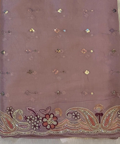 Paisley Embroidered Saree