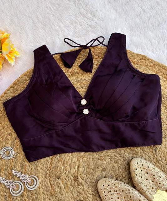 Purple Sleeveless Blouse