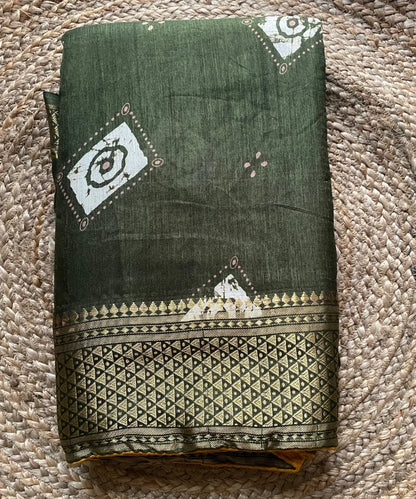 Graceful Green Saree for Occassions