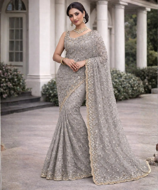 Sequin Organza Occasion Saree