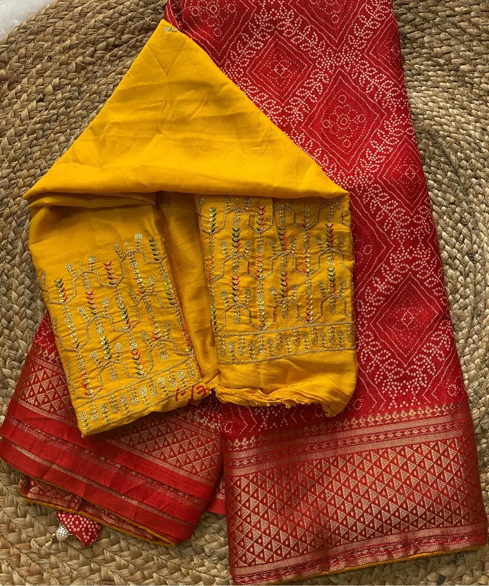 Karwa Chauth Bandhani Saree