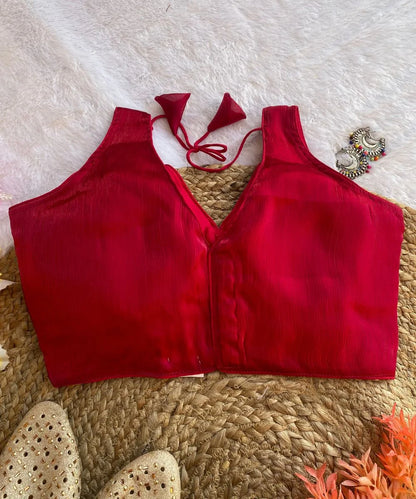 Red Self-Designed Blouse
