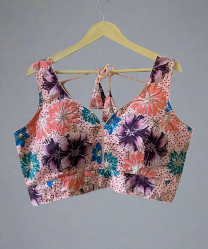 Pink Colored Floral Printed Blouse