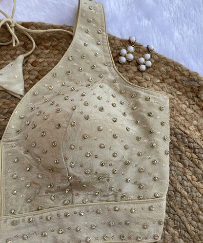 Beige Colored Embellished Blouse