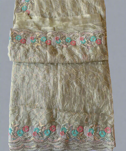 Pastel Green Floral Saree