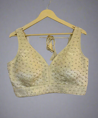 Beige Colored Embellished Blouse