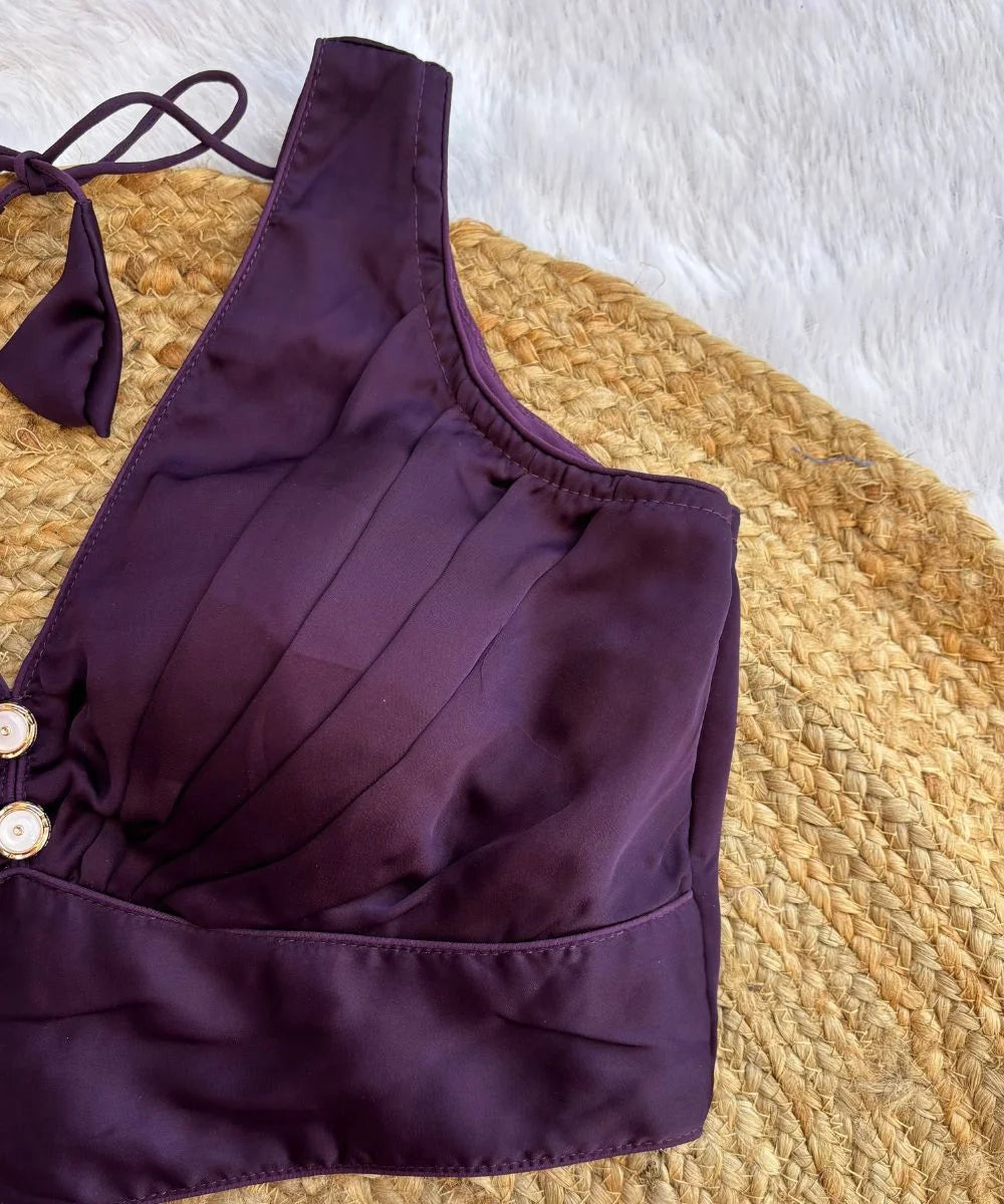 Purple Sleeveless Blouse