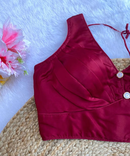 Red Colored Sleeveless Blouse