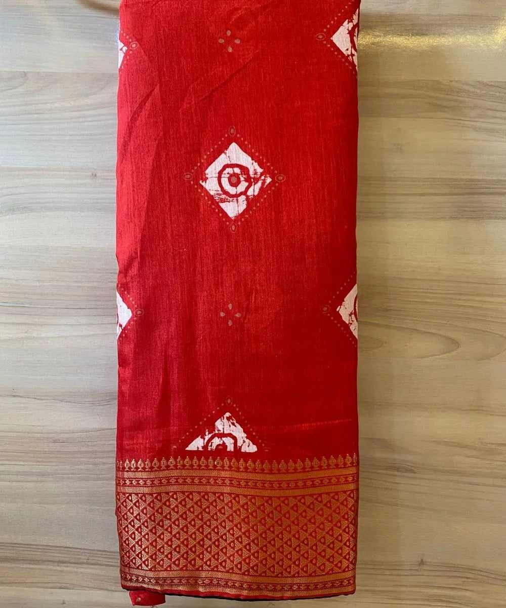 Red Bandhej Saree Online