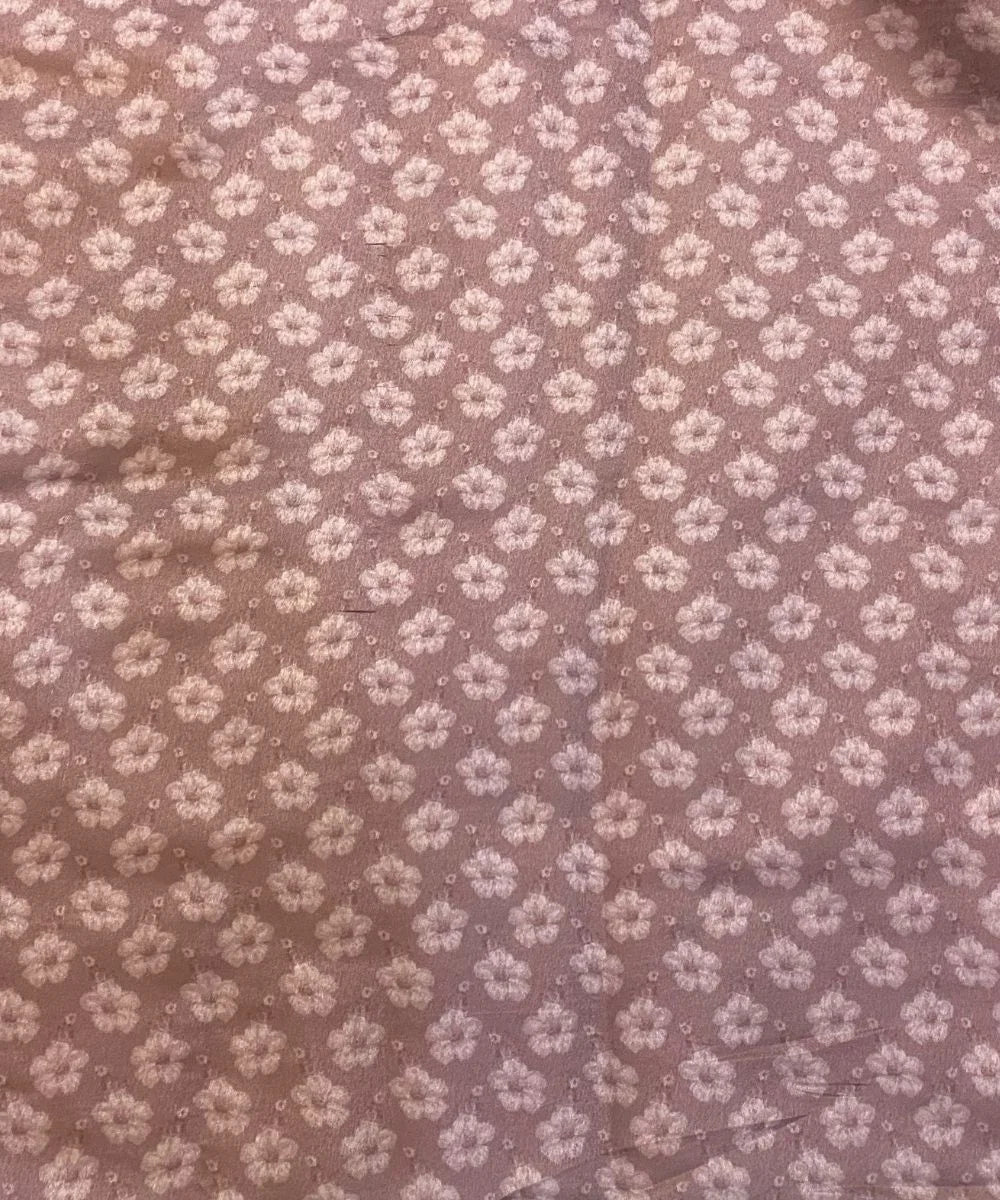 Purple Floral Print Saree