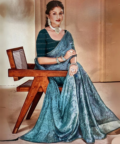 Festive Floral Saree for Women