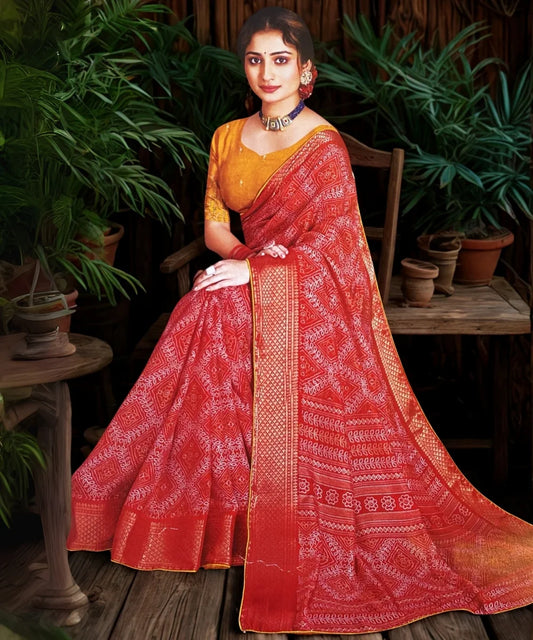 Karwa Chauth Bandhani Saree