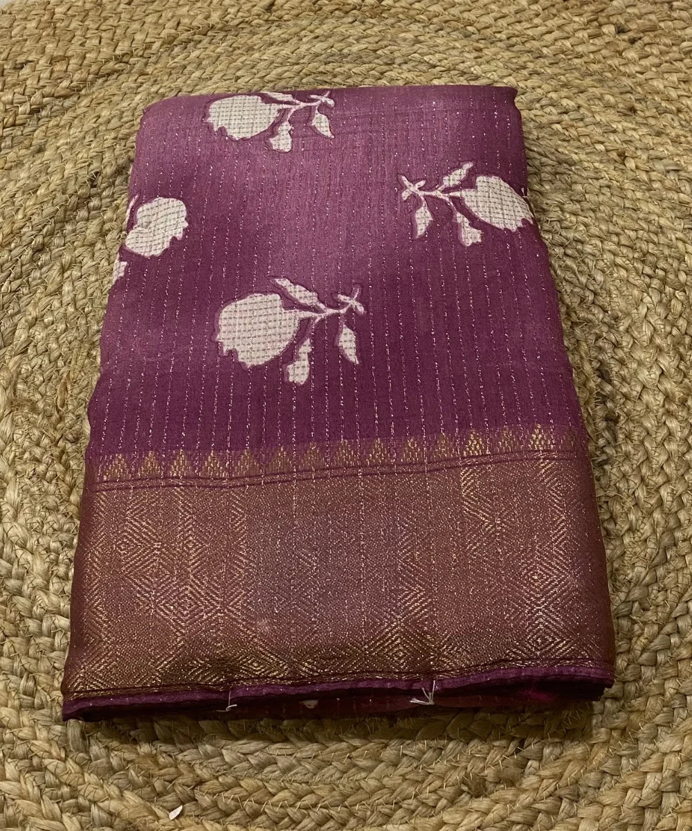 Pretty Pink Floral Saree