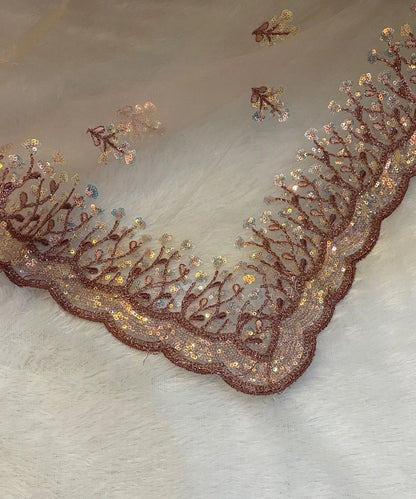 Sequin Bloom Net Saree