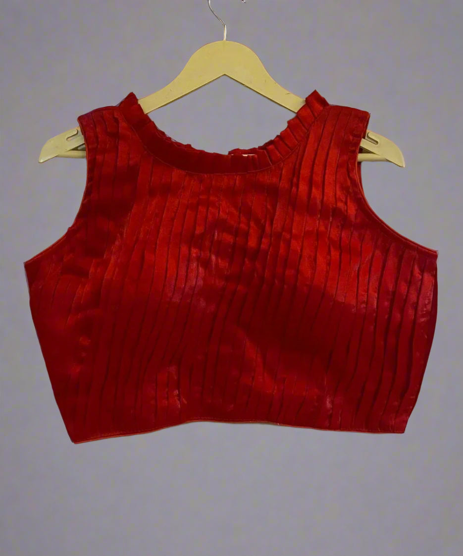 Ruby Red Self-Designed Blouse