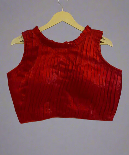Ruby Red Self-Designed Blouse
