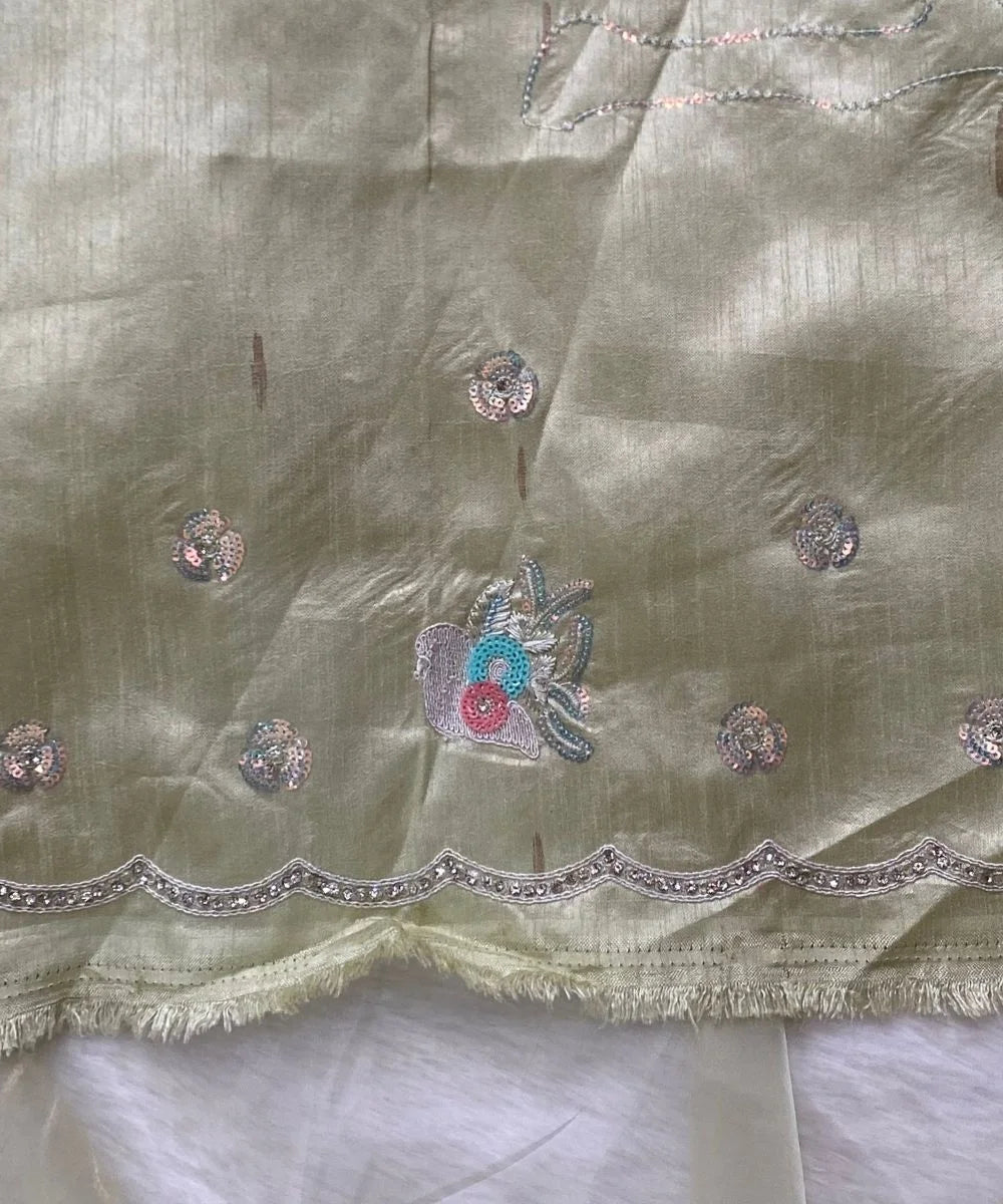 Pastel Green Floral Saree