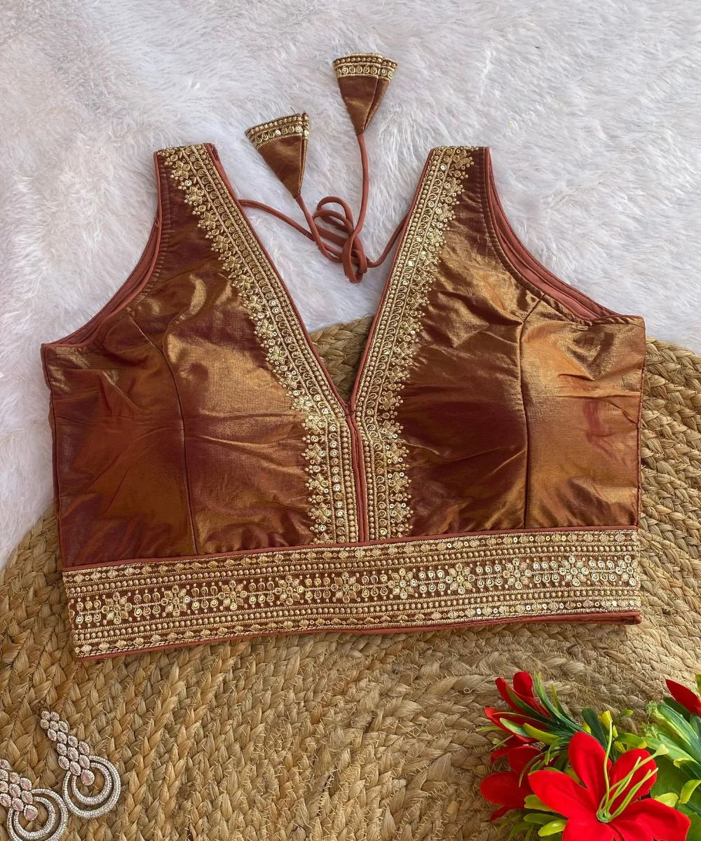 Zari & Sequine Embroidered Blouse