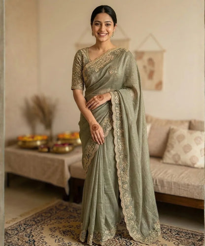 Traditional Occasion Saree for Mehndi