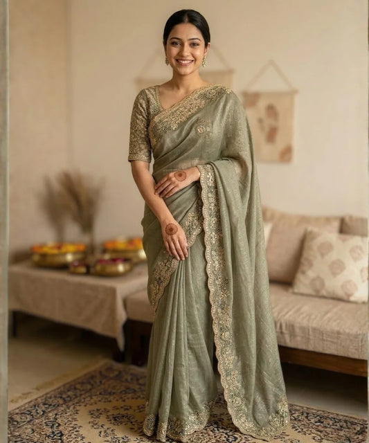 Traditional Occasion Saree for Mehndi