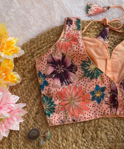 Pink Colored Floral Printed Blouse