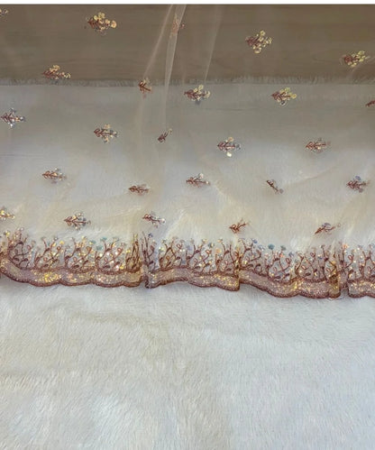 Sequin Bloom Net Saree