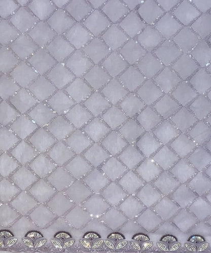 Net Lavender Saree